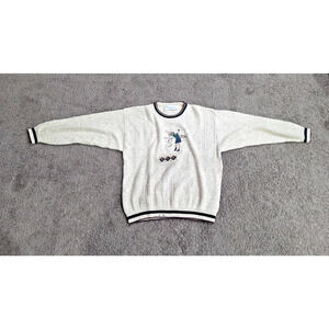 Retro Chelsea Gardens Womens Size Large Embroidery Golf Graphic Sweater Pullover